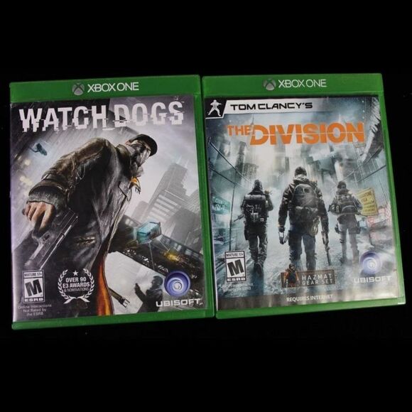 XBOX ONE TOM CLANCY'S THE DIVISION & WATCH DOGS GAMES LOT OF 2 - Picture 1 of 3